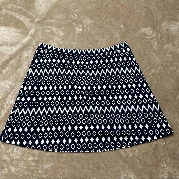 Coolibar Big Wave swim short UPF 50+ Navy Blue White Skort Size Medium - Picture 1 of 9